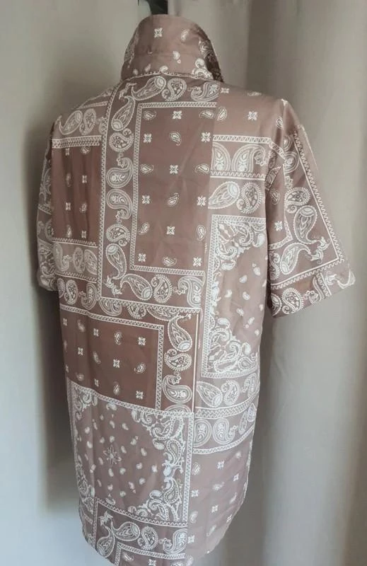 Camisa de manga corta con estampado bandana para mujer talla 40 - L – photo 4